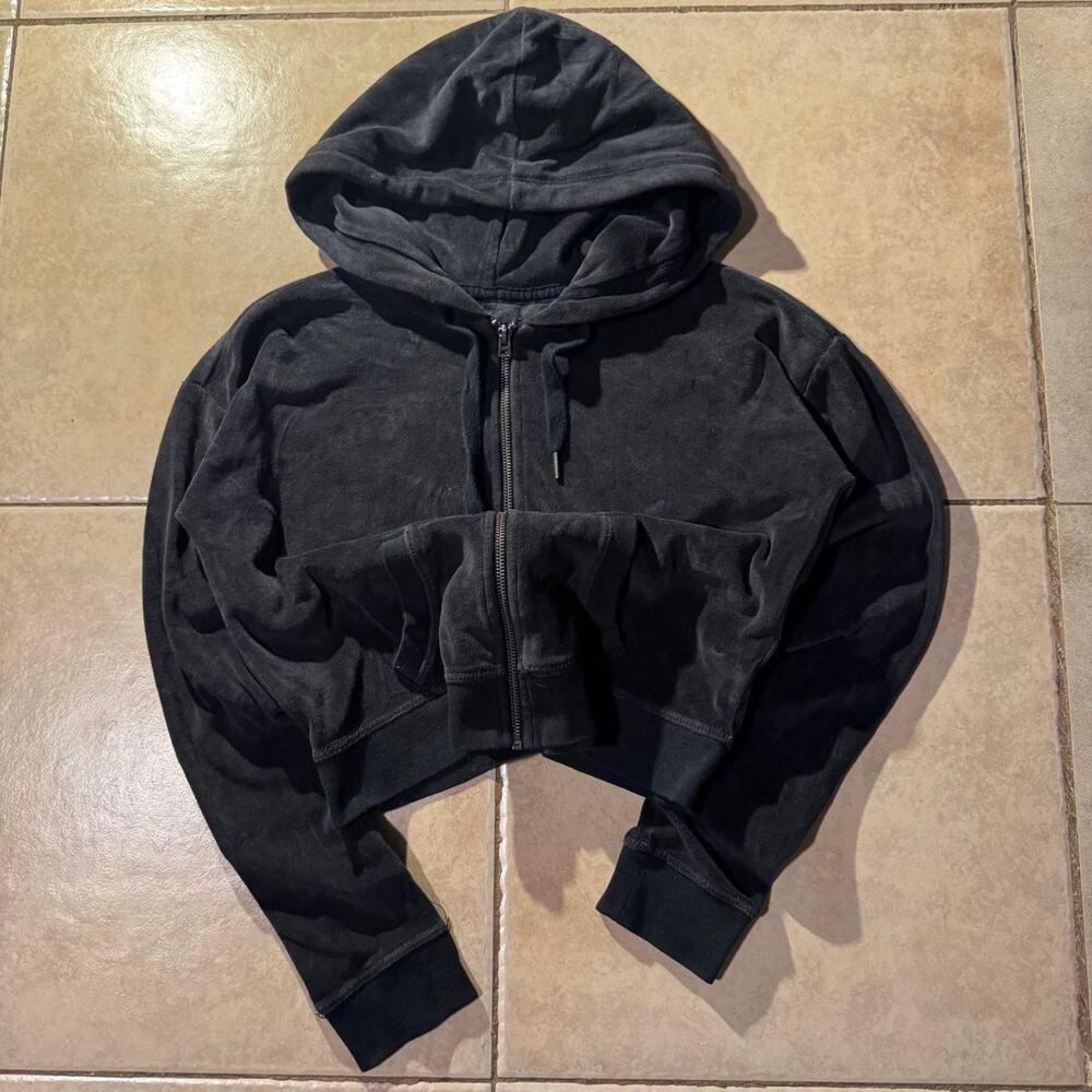 Y2k vintage black aeropostale cropped zip up Size S in Womens